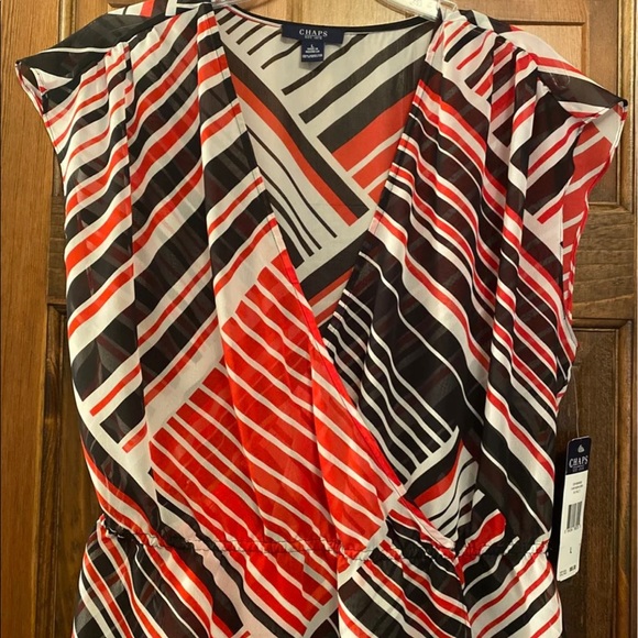 Women's Chaps Sheer Blouse Large NWT - Picture 2 of 5